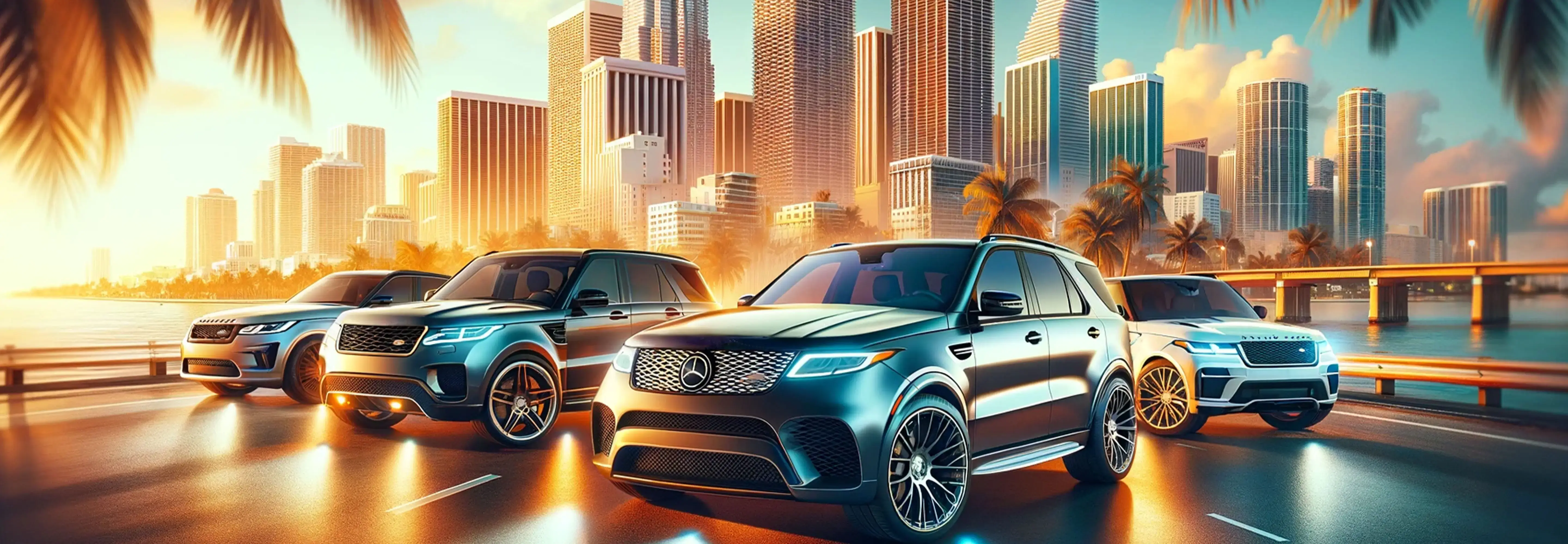 image of Suvs with miami background